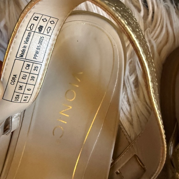 Vionic Gold Metallic Sandals - Picture 5 of 7